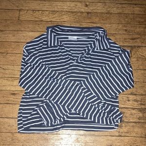 cropped striped shirt